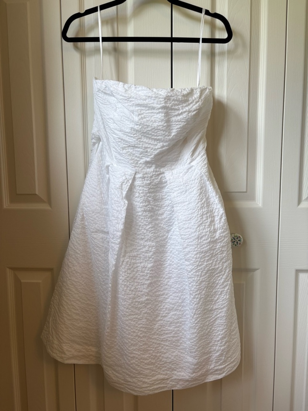 J.Crew White Textured Strapless A-Line Dress - new w/o tags